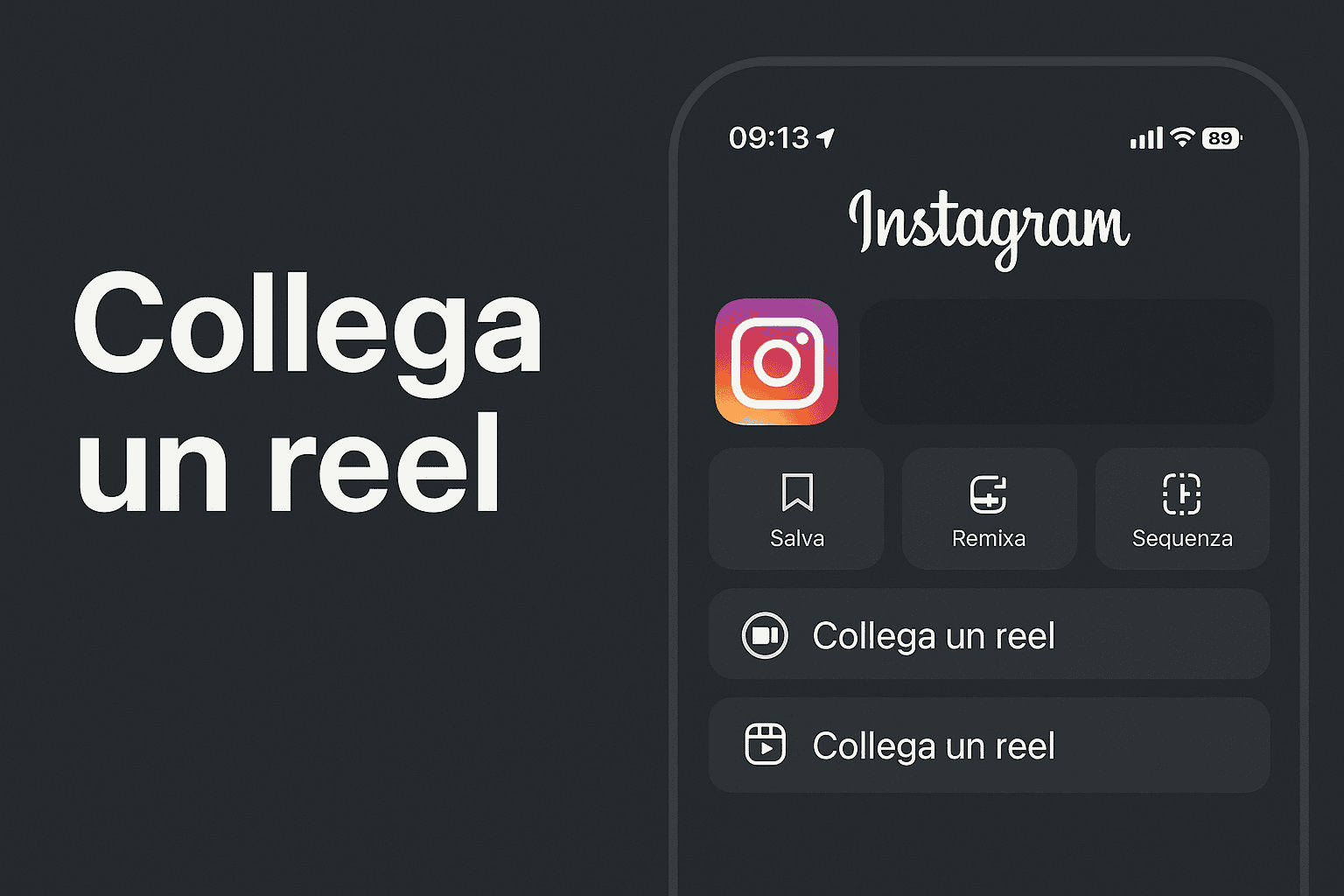 Collega un reel