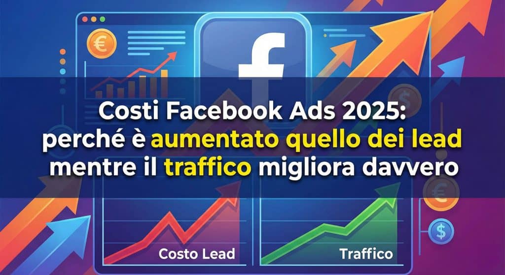 Costi Facebook Ads 2025: perché è aumentato quello dei lead mentre il traffico migliora davvero