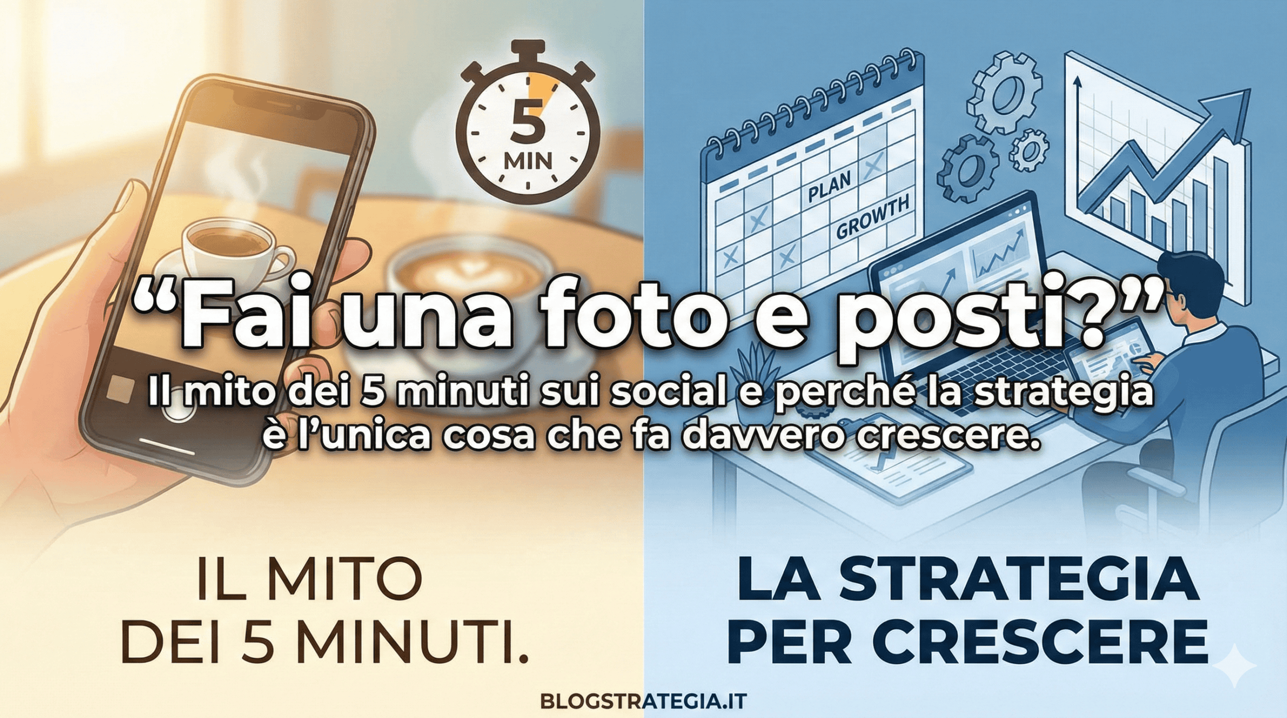 Crescere sui social non è questione di 5 minuti: perché la strategia conta più dei contenuti