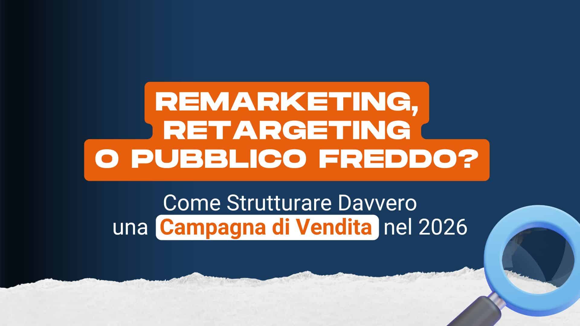 Remarketing, retargeting o pubblico freddo? Come strutturare davvero una campagna di vendita nel 2026