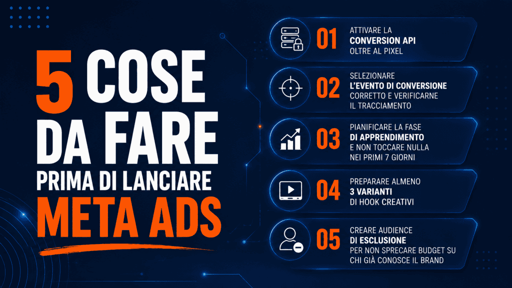 5 cose da fare prima di lanciare Meta Ads