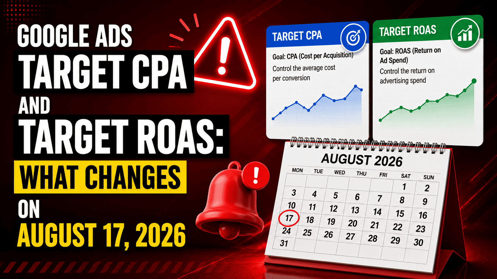 Google Ads Target CPA and Target ROAS: What Changes on August 17, 2026