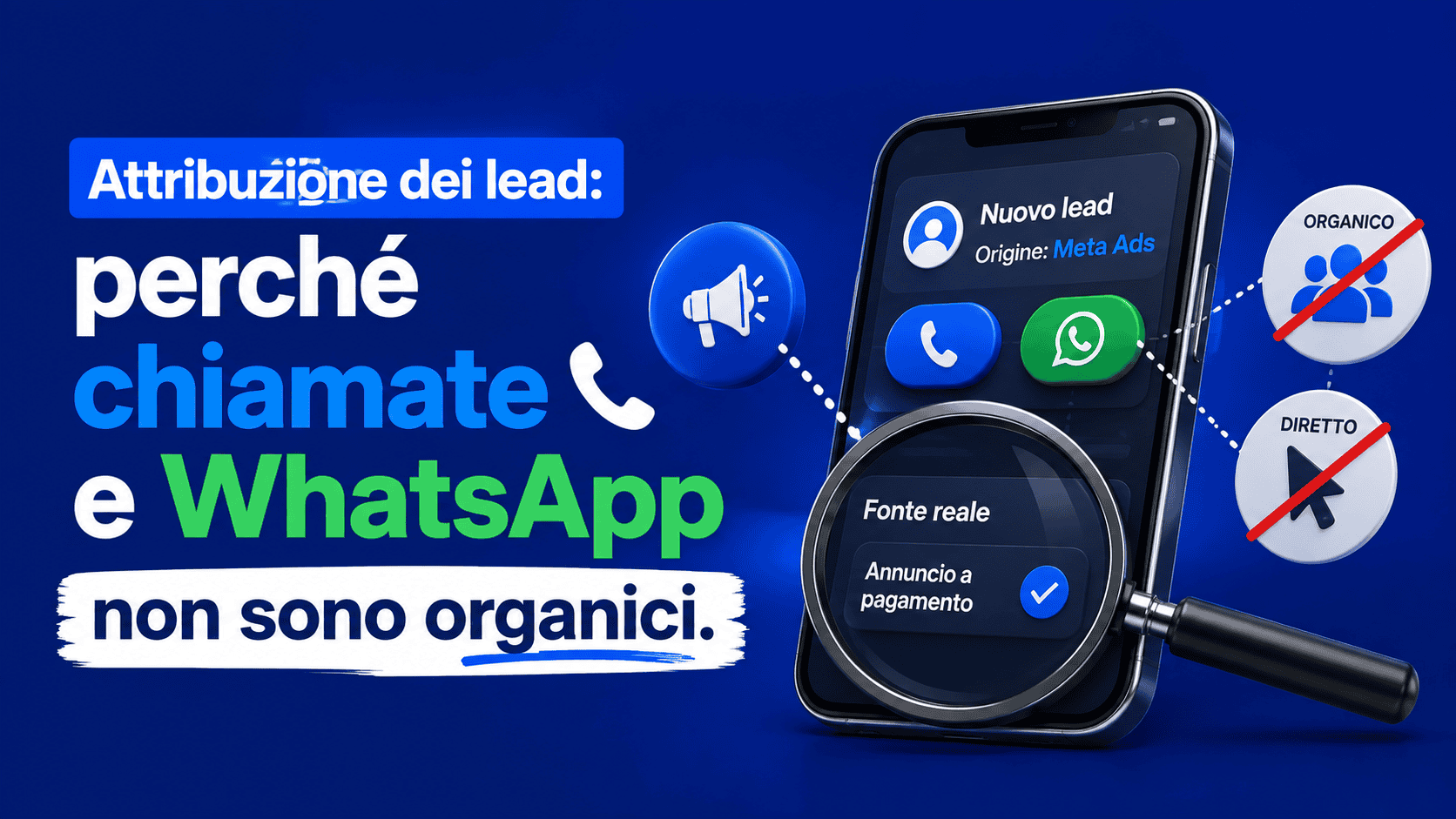 Attribuzione dei lead: perché chiamate e WhatsApp non sono organici